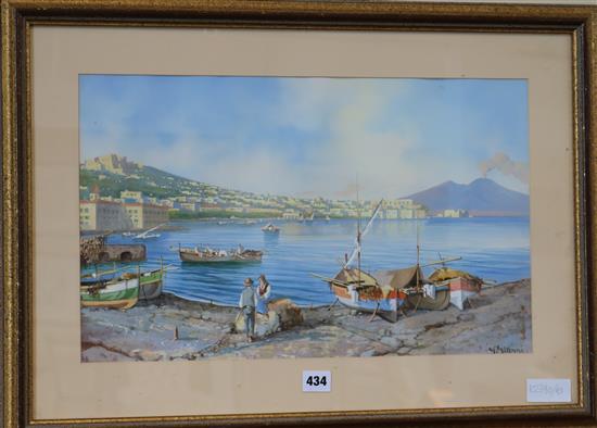 M. Gianni View of the Bay of Naples 12 x 19.5in.